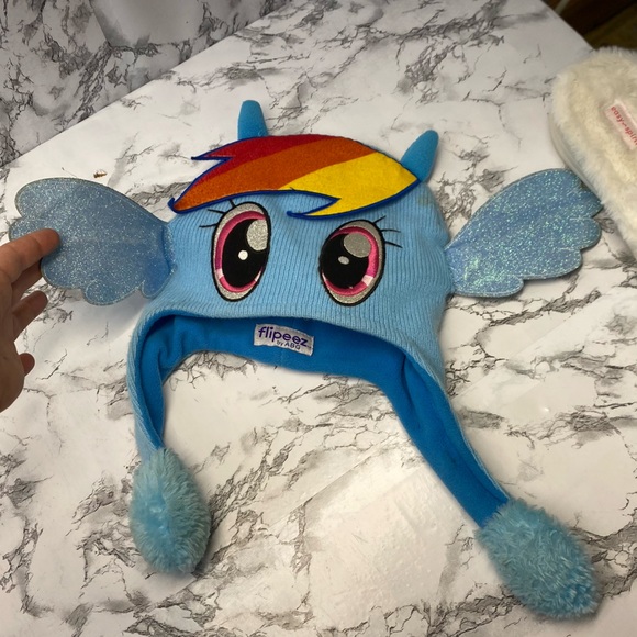 Flipees Other - My Little Ponies FLIPEES blue and rainbow winter hat, cap one size.